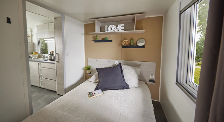 chambre du mobil-home Premium