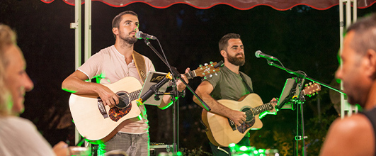 duo de guitaristes sur scène