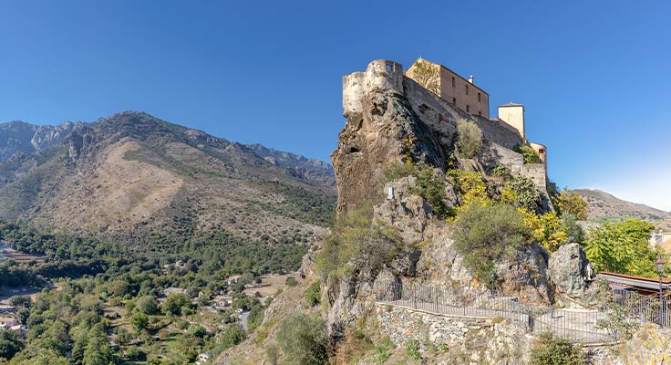 Le village de Corte, en Haute Corse